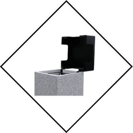 Tapa amb<br> bisagra